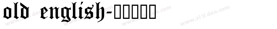 old english字体转换